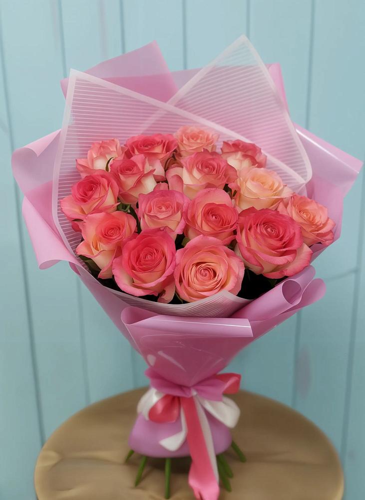 Букет 15 Розовых роз Равель в Девице