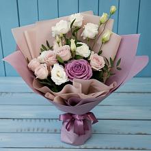 Букет цветов из:  Розы и Лизиантусы #REPLACE_PRED# Девице