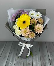 Букет цветов из:  Розы, Герберы и Хризантемы в Девице