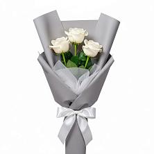 Букет 3 белые розы в Девице