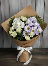 Букет цветов из:  Хризантемы и Розы в Девице