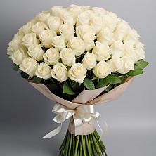 Букет 101 беля роза Белоснежка в Девице