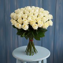 Букет 51 Белая роза Эдлесс Лав в Девице