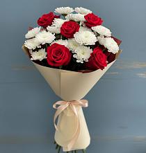 Букет цветов из:  Розы и Хризантемы в Девице