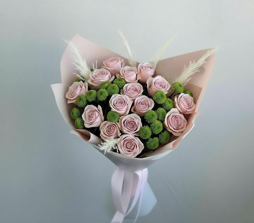Букет цветов из: Розы и Хризантемы в Девице