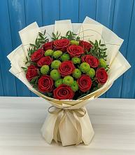 Букет цветов из:  Розы и Хризантемы в Девице